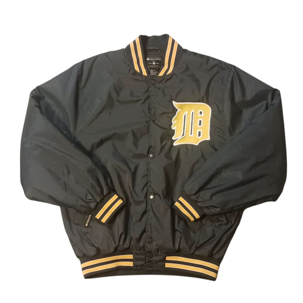 Vintage Satin Varsity Team Old English Bomber Jacket (M) - Picture 1 of 16